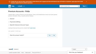 
                            9. Premium Accounts - Frequently Asked Questions | LinkedIn ...