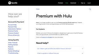 
                            10. Premium and Hulu - Spotify