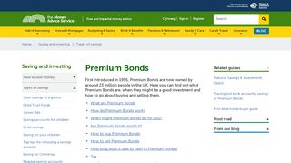 
                            3. Premium Bonds - Money Advice Service