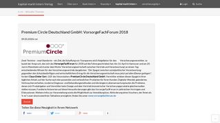 
                            5. Premium Circle Deutschland GmbH: VorsorgeFachForum 2018 - kapital ...
