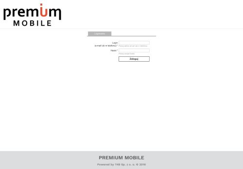 
                            2. Premium Mobile Logowanie Logowanie Login (e-mail lub nr telefonu ...