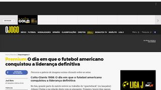 
                            6. Premium O dia em que o futebol americano conquistou a ... - O Jogo