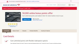 
                            8. Premium Rewards® Credit Card from Bank of America