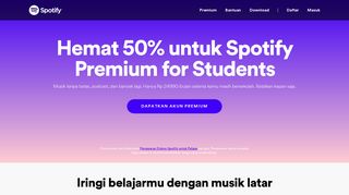 
                            6. Premium untuk Pelajar - Spotify