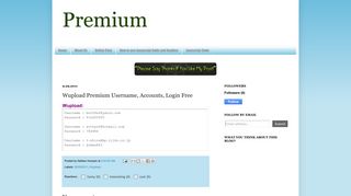 
                            4. Premium: Wupload Premium Username, Accounts, Login Free