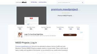 
                            9. Premium.meedprojects.com website. MEED Projects | Log in.