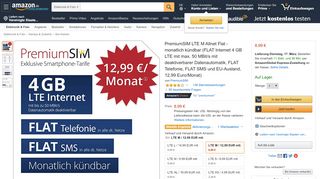 
                            11. PremiumSIM LTE M Allnet Flat - monatlich kündbar: Amazon.de ...