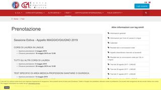 
                            2. Prenotazione - CLA - Università degli Studi di Perugia