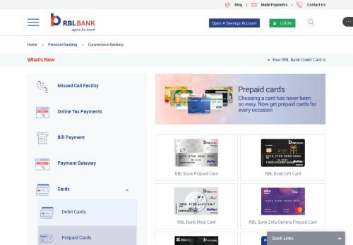 
                            1. Prepaid Card - Apply for the Best Prepaid Cards Online ... - RBL Bank