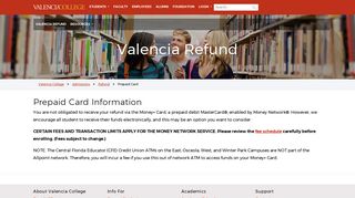 
                            1. Prepaid Card | Valencia College