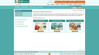 
                            4. Prepaid Cards - IDBI Bank Prepaid Cards