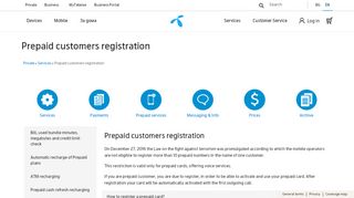 
                            7. Prepaid customers registration | Telenor