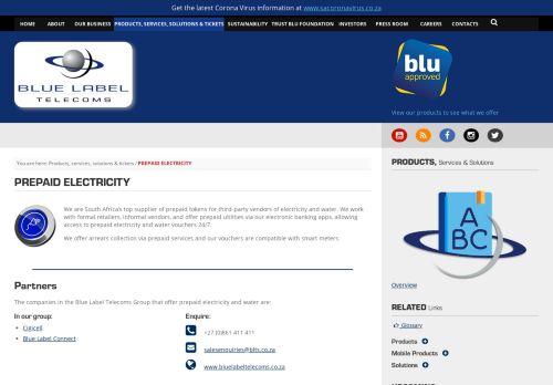 
                            5. Prepaid Electricity - Blue Label Telecoms - Virtual distribution of ...