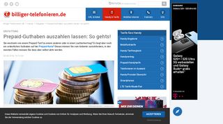 
                            5. Prepaid-Guthaben auszahlen lassen: So gehts! - Billiger-Telefonieren