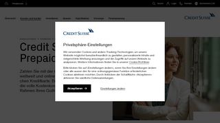 
                            9. Prepaid-Karte - Credit Suisse