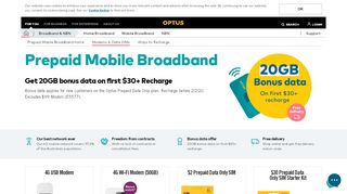 
                            6. Prepaid Mobile Broadband | Prepaid Wireless Internet | 3G/4G - Optus