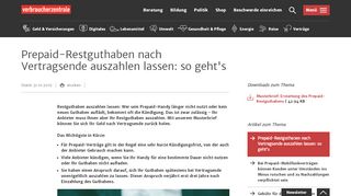 
                            13. Prepaid-Restguthaben nach Vertragsende auszahlen lassen: so ...