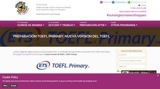 
                            9. Preparación TOEFL Primary, nueva versión del TOEFL - Aulainglés