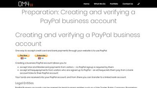 
                            12. Preparation: Creating and verifying a PayPal business account | OM4
