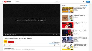 
                            5. Prepare a shipment with MyDHL, Web Shipping - YouTube