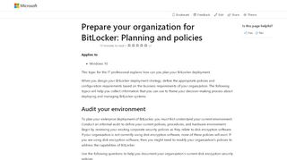 
                            2. Prepare your organization for BitLocker Planning and ... - Microsoft Docs
