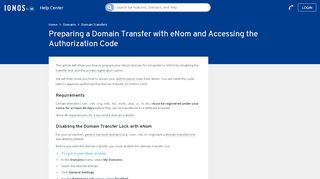 
                            10. Preparing a Domain Transfer with eNom and Accessing the ...