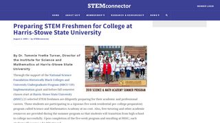 
                            12. Preparing STEM Freshmen for College at Harris-Stowe State ...