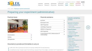 
                            4. Preparing your experiment (administrative) - Synchrotron SOLEIL