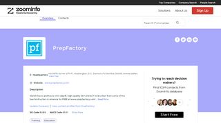 
                            11. PrepFactory | ZoomInfo.com