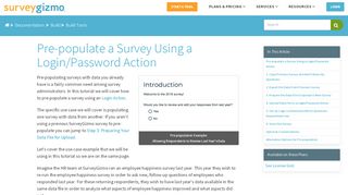 
                            13. Prepopulate a Survey Using a Login/Password Action | SurveyGizmo ...