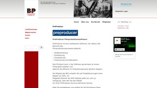 
                            10. PreProducer | bv-produktion.de