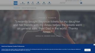 
                            5. Presale Tickets - Amex Invites - American Express