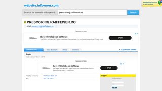 
                            6. prescoring.raiffeisen.ro at Website Informer. Login. Visit Prescoring ...