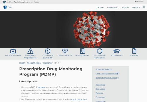 
                            7. Prescription Drug Monitoring Program - Health.PA.gov