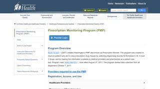 
                            7. Prescription Monitoring Program (PMP) :: Washington State ...