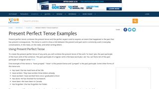 
                            3. Present Perfect Tense Examples - YourDictionary