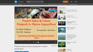 
                            10. Present status & future prospects in marine aquaculture - SlideShare
