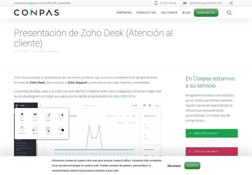 
                            11. Presentación de Zoho Desk (Atención al cliente) - Conpas.net