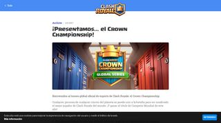 
                            1. ¡Presentamos… el Crown Championship! | Clash Royale