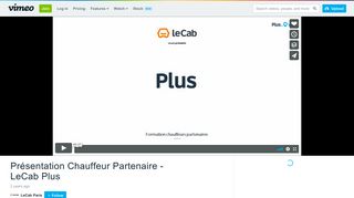 
                            10. Présentation Chauffeur Partenaire - LeCab Plus on Vimeo