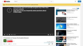 
                            6. Présentation en français World global Network - YouTube