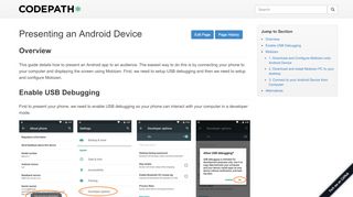 
                            9. Presenting an Android Device | CodePath Android Cliffnotes