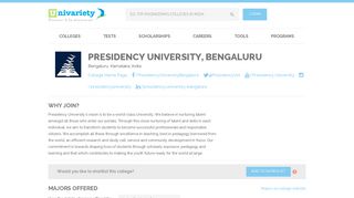 
                            8. Presidency University, Bengaluru in Bengaluru - Univariety
