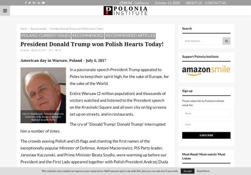 
                            12. President Donald Trump won Polish Hearts Today! – Polonia Institute