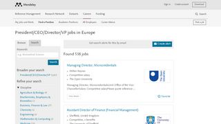 
                            11. President/CEO/Director/VP, Europe - Mendeley