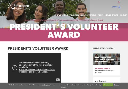 
                            6. President's Volunteer Award - Student Volunteer IE
