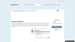 
                            11. Press About businesswebmail.a1.net - Business Webmail