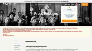
                            12. Press Release - VELTRA acquires City Discovery