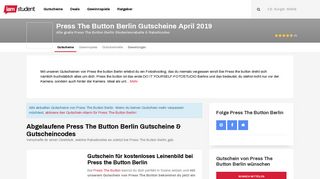 
                            12. Press The Button Berlin Gutscheine Februar 2019 - iamstudent