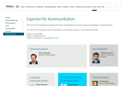 
                            1. Presse Kontakt Ansprechpartner | Telefónica Deutschland